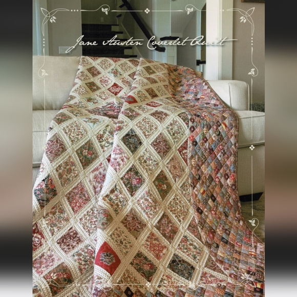 Riley Blake's Jane Austen's At Home Quilt Coverlet Boxed Kit - Picture 3 of 9